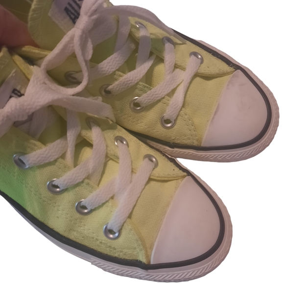 Converse Low Top Light Neon Yellow Lemonade Sneakers - Picture 7 of 12